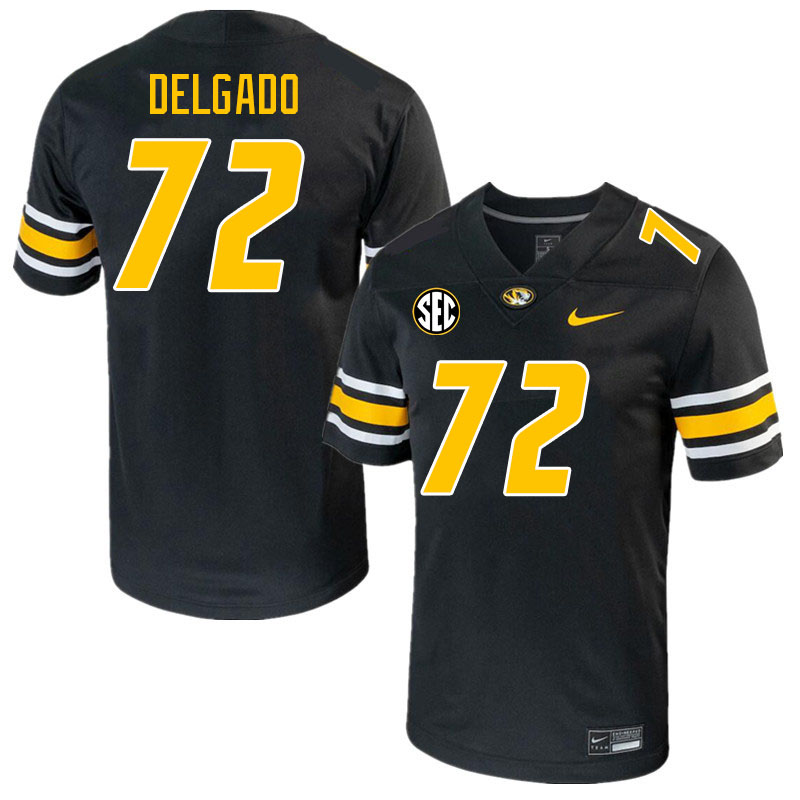 Men #72 Xavier Delgado Missouri Tigers College 2023 Football Stitched Jerseys Sale-Black - Click Image to Close